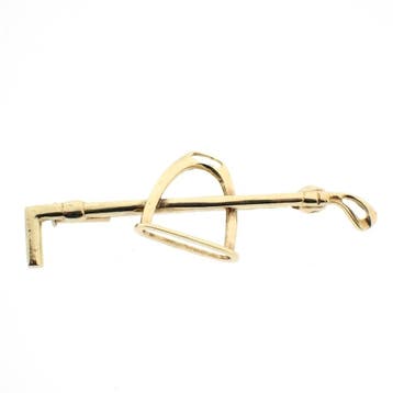 Gouden polo sport broche., Ophalen of Verzenden, Gebruikt, Overige kleuren, Goud