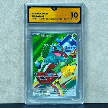 Pokémon Graded card - BULBASAUR 037 - Pokémon - GG 10, Nieuw
