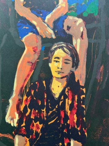 Claire Tabouret (1981) - Zino and Enea (Blue), 2020