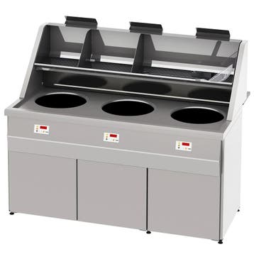 Friteuse | SANTANA | Aardgas | 18+18+18L | 54kW |, Verzenden, Nieuw in verpakking