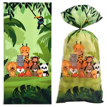 Fako Bijoux - Uitdeelzakjes Dierentuin - 12.5x27.5cm - 50, Verzenden