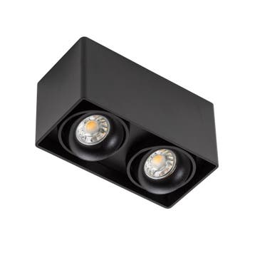Spots opbouw Bjorn 2 Opbouwspot Zwart Binnenverlichting, Verzenden, Nieuw