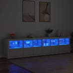 vidaXL Dressoir met LED-verlichting 283x37x67 cm wit, Verzenden, Nieuw