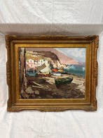 Scuola italiana (XX), firmato A. Forino - Barche da pesca