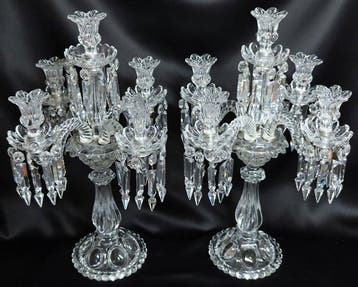 Baccarat - Candélabre (2) - Cristal, Antiquités & Art