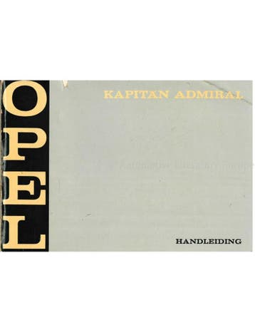 1969 OPEL KAPITÄN | ADMIRAL INSTRUCTIEBOEKJE NEDERLANDS
