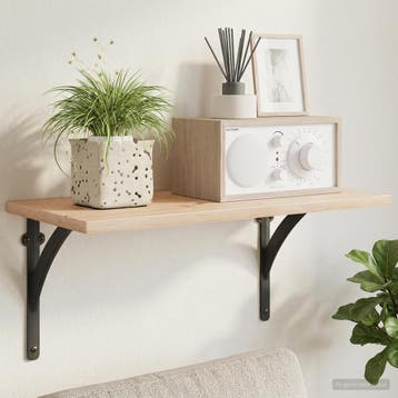 vidaXL Wandplankbeugels 12 st Zwart 14,5 x 14,5 x 3,5 cm, Verzenden, Nieuw