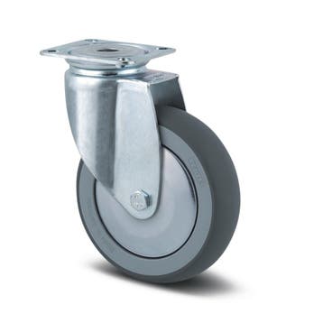 Zwenkwiel 125mm tente 2470 pjh 125 p50 grijs, Ophalen of Verzenden