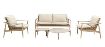 Luxe Loungeset aluminium met weersbestendige kussens (Tuin), Ophalen of Verzenden