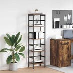 vidaXL Boekenplank Rook Eiken 40 x 29.5 x 115 cm Bewerkt, Verzenden, Nieuw