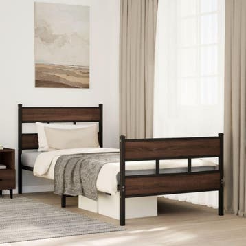 vidaXL Bedframe met hoofdbord en voetbord zonder matras, Verzenden