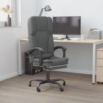 vidaXL Massage Relaxfauteuil voor op kantoor donkergrijs, Verzenden