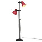 vidaXL Vloerlamp 25 W E27 25x25x90/140 cm verweerd rood, Verzenden