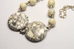 Turquoise - White Mosaic Turquoise - 38,6g - Halsketting