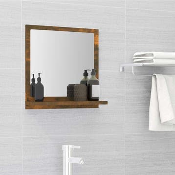 vidaXL Badkamerspiegel 40x10,5x37 cm bewerkt hout gerookt, Verzenden, Nieuw