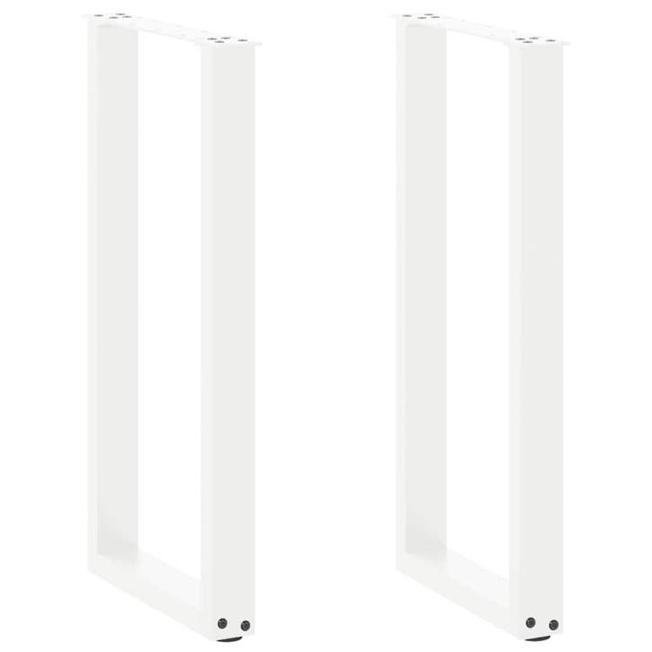 vidaXL Console tafelpoten 2 st U-vormig 38x(72-73) cm staal, Maison & Meubles, Pièces pour table, Envoi