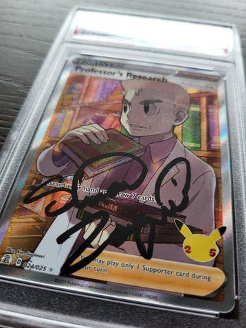 Pokémon - 1 Graded card - Professor Oak 024/025 Full art,
