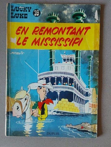 Lucky Luke T16 - En remontant le Mississippi + dédicace - B, Livres, BD
