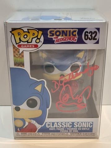 Funko - Funko Pop #632 Classic Sonic signed by Duncan