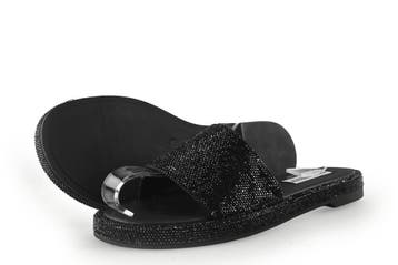 Steve Madden Muiltjes in maat 37½ Zwart, Verzenden, Zwart, Steve Madden, Zo goed als nieuw
