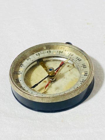 Kompas - Messing, Glas - instrument de navigation , marine, Antiquités & Art