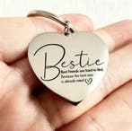 Sleutelhanger BESTIE best friends are hard to find. Becau..., Ophalen of Verzenden