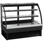 Koelvitrine | 236L | RVS/Zwart | +2°C/+8°C | Geforceerd | 3, Verzenden, Nieuw in verpakking
