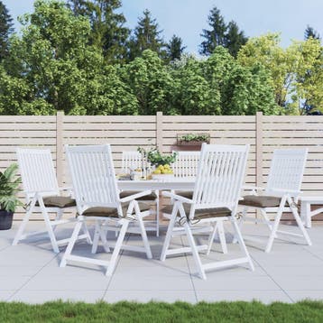 vidaXL Stoelkussens 6 st 40x40x7 cm oxford stof taupe, Huis en Inrichting, Woonaccessoires | Kussens, Verzenden, Nieuw