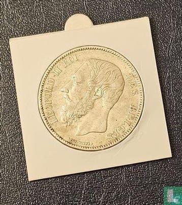 België 5 francs 1876, Postzegels en Munten, Munten | België, Verzenden, Losse munt, Goud