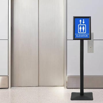 vidaXL Pedestal Poster Stand a4 Gevoerd Gietijzer Zwart, Verzenden, Nieuw in verpakking