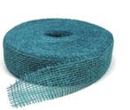 Jute band Turquoise Azuur 5 cm rol 40 meter, Nieuw
