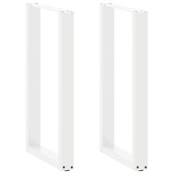 vidaXL Bartafelpoten 2 st U-vormig 50x(90-91)cm staal wit, Huis en Inrichting, Verzenden, Nieuw