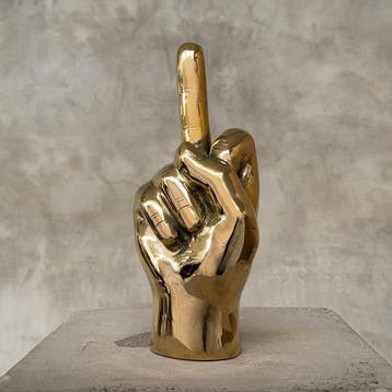 sculptuur, NO RESERVE PRICE - Middlefinger Sculpture - 20 cm