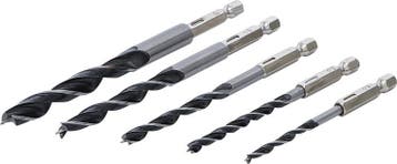 Houtboorset 4 - 10 mm Zeskant 5-dlg, Verzenden, Nieuw