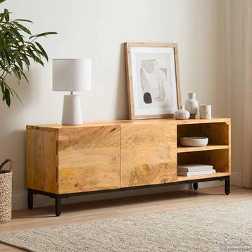 vidaXL Opbergkasten Bruin 110 x 30 x 40 cm Massief Mango, Verzenden