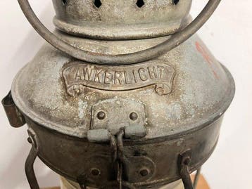 Decorative ships lamp - Glas, Metaal, gegalvaniseerd, Antiek en Kunst