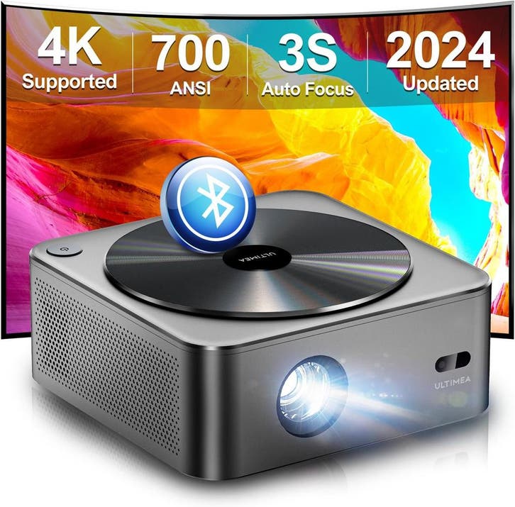 Projector 4K Autofocus | Tweede Kansje | OP = OP, Audio, Tv en Foto, Beamers, Full HD (1080), Nieuw, LCD, Verzenden