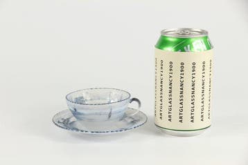 Daum Frères - Kop en schotel - Glas, Antiek en Kunst