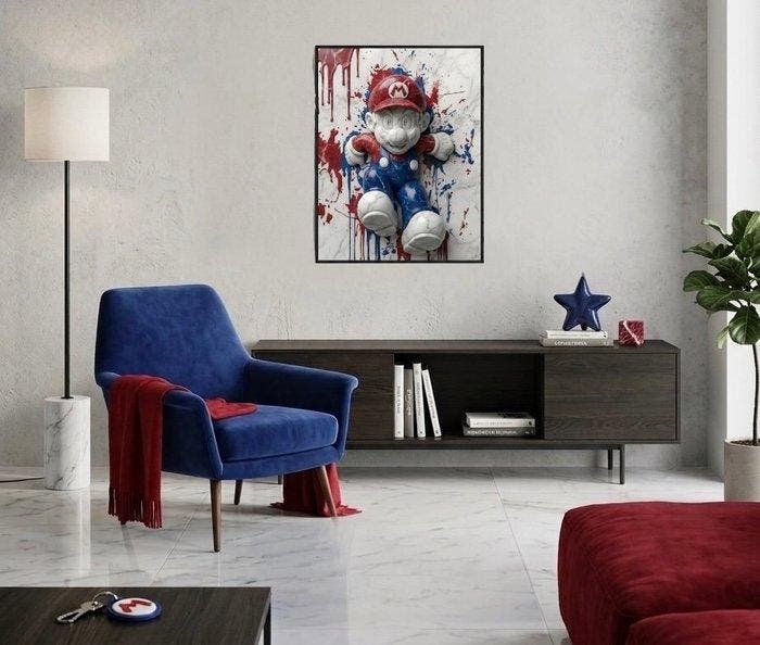 AT9 - [Canvas L] Murble Mario - Street Art, Games en Spelcomputers, Spelcomputers | Overige Accessoires