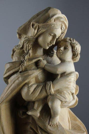 Val Gardena - Sculpture, Madonna with Child on clouds - 44