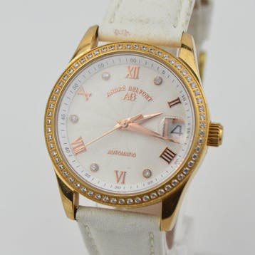 Andre Belfort - Automatic Diamond Dial Gold Plated 34mm Date, Nieuw