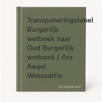 Transponeringstabel Burgerlijk wetboek naar Oud Burgerlijk, Verzenden, Zo goed als nieuw