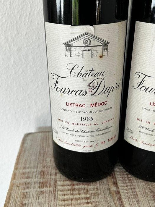 1985 x 2 Château Fourcas Dupré, 1981 Château Larose, Collections, Vins