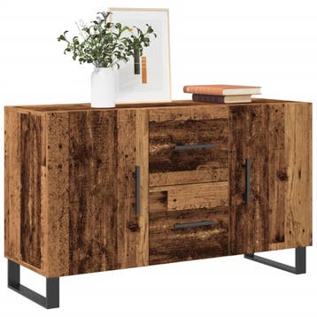 vidaXL Dressoir 100x36x60 cm bewerkt hout oud houtkleurig, Verzenden, Nieuw