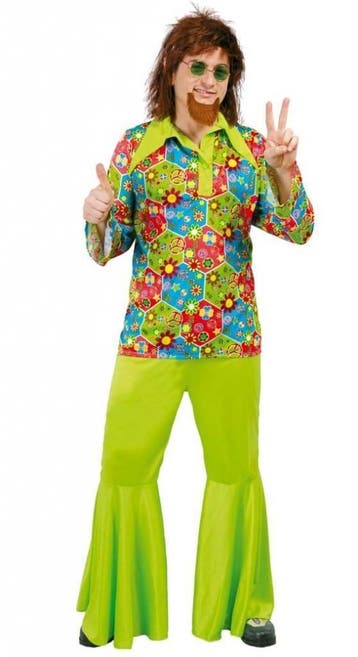 Hippie Kostuum Groen, Verzenden, Nieuw