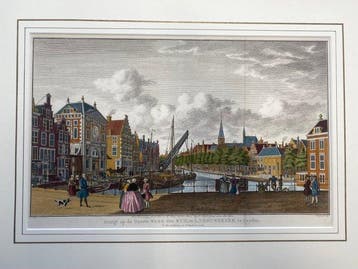 Pays-Bas - Leiden Vue de la Waag, du Rhin et de léglise