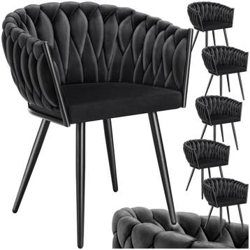 Set eetkamerstoelen Astano fluweel, knoopdesign, Huis en Inrichting, Stoelen, Verzenden, Nieuw