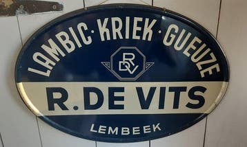 Bord - Metaal - Dit is een vintage emaille reclamebord van