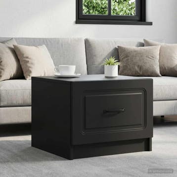 vidaXL Salontafel Zwart 49 x 50 x 37 cm Bewerkt hout, Verzenden