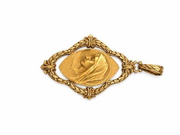 Médaillon - 18 carats Or jaune - Médaille religieuse